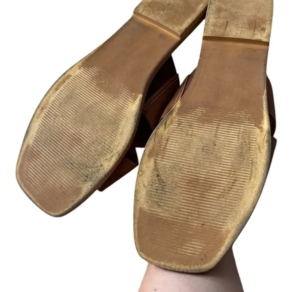 Coach Tan Leather Women’s Sandals Slides Size 10