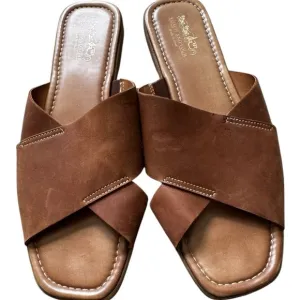 Coach Tan Leather Women’s Sandals Slides Size 10