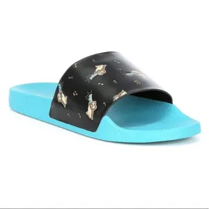 COACH Udele Bird Slides Slip Ons Waterproof Pool Beach Turquoise Sandals