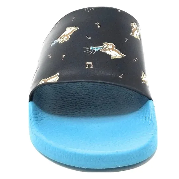 COACH Udele Bird Slides Slip Ons Waterproof Pool Beach Turquoise Sandals