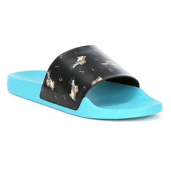 COACH Udele Bird Slides Slip Ons Waterproof Pool Beach Turquoise Sandals