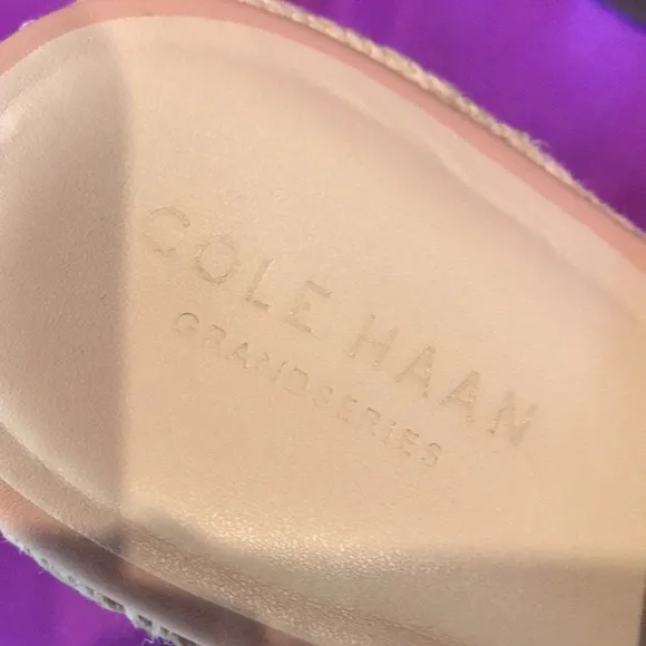 Cole Haan Cloudfeel Nude rose espadrille wedge sandals prom homecoming wedding