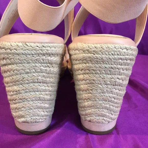 Cole Haan Cloudfeel Nude rose espadrille wedge sandals prom homecoming wedding