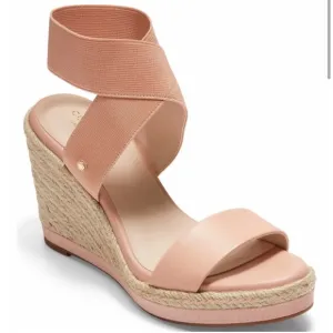 Cole Haan Cloudfeel Nude rose espadrille wedge sandals prom homecoming wedding
