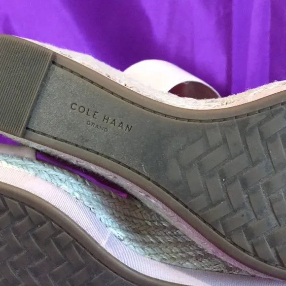 Cole Haan Cloudfeel Nude rose espadrille wedge sandals prom homecoming wedding