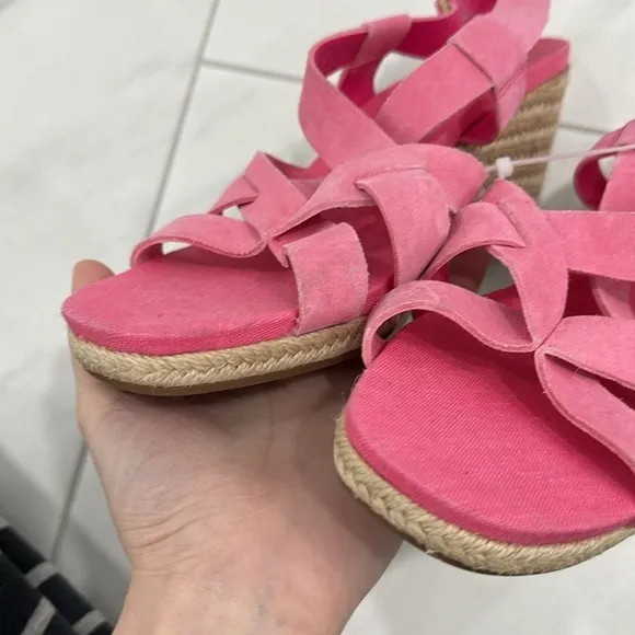 Cole Haan Fuchsia Crystal Wedge Sandal - Size 9.5