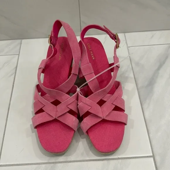 Cole Haan Fuchsia Crystal Wedge Sandal - Size 9.5