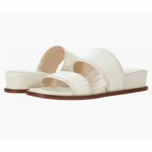 Cole Haan Ivory Snake Print Wesley Demi Wedge Sandals Size 5.5