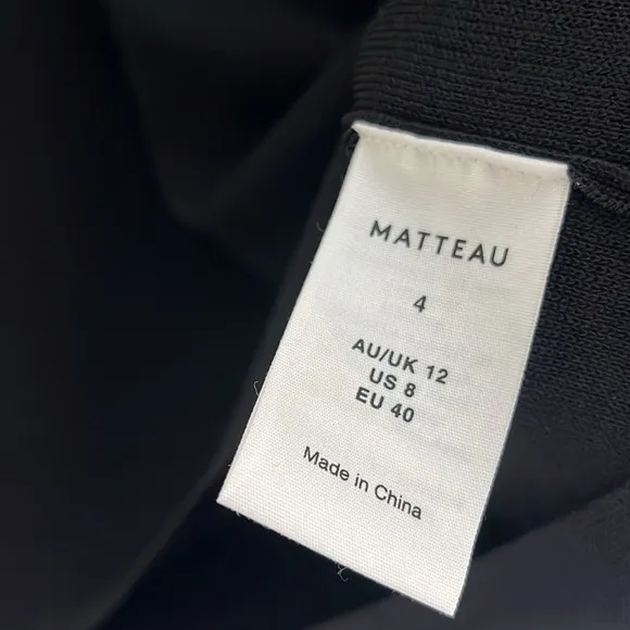 COPY - Matteau Black Mini Dress. NWOT