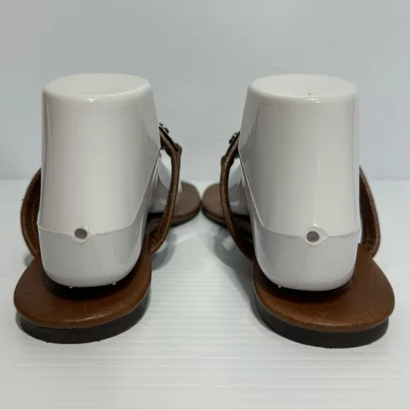 COPY - Tory Burch Alex Brown Leather Thong Sandals Size 8 1/2