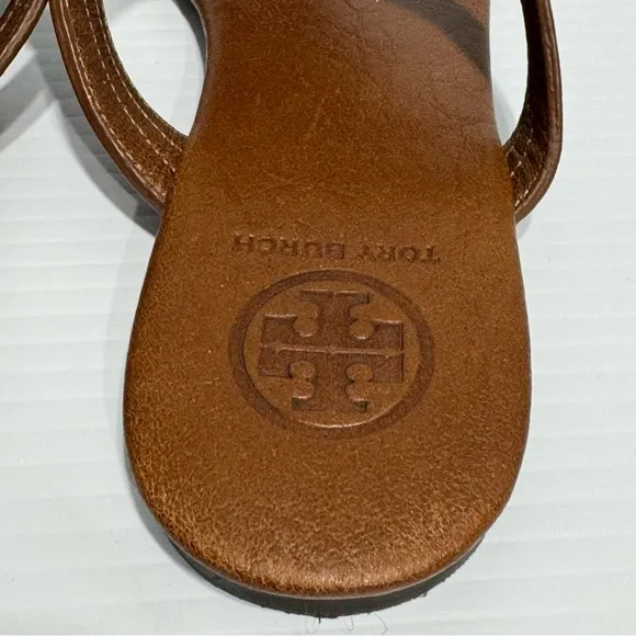 COPY - Tory Burch Alex Brown Leather Thong Sandals Size 8 1/2