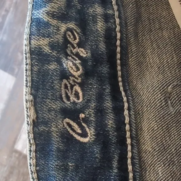 COWGIRL TUFF &quot;C. Breeze&quot; flares wide leg jeans acid wash bell bottoms sz 34x35L