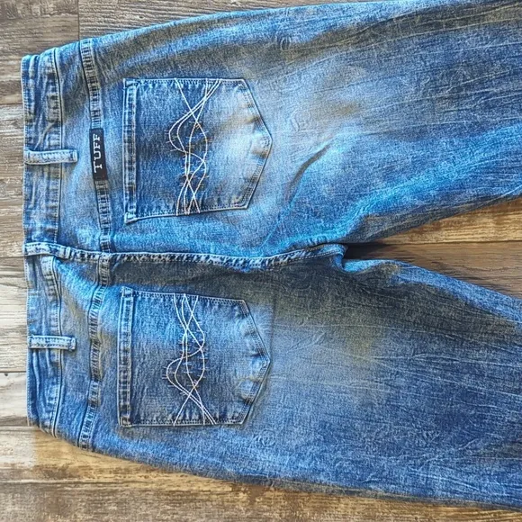 COWGIRL TUFF &quot;C. Breeze&quot; flares wide leg jeans acid wash bell bottoms sz 34x35L