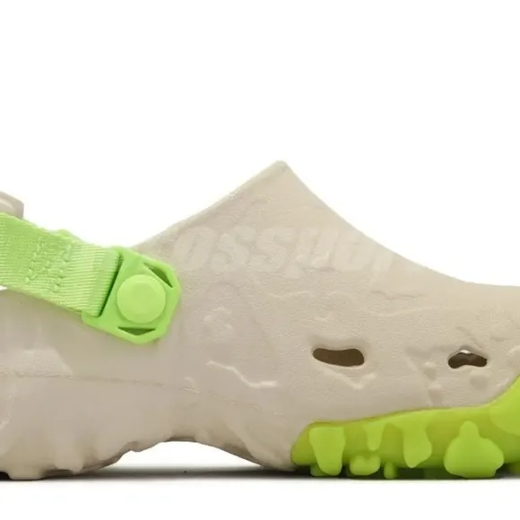 Crocs All-Terrain Atlas Clog Bone Limeade Men Unisex Slip On Sandals new
