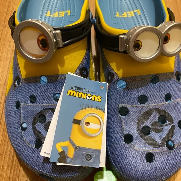 CROCS Blue and Yellow Sandals with Playful Design