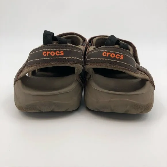 CROCS Brown Leather Sandals | Comfort for Every Step