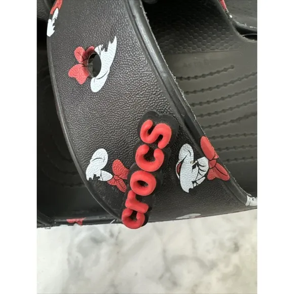 CROCS Disney Parks Exclusive 2021 MINNIE MOUSE BOWS SANDALS Women's 10, Men's 8