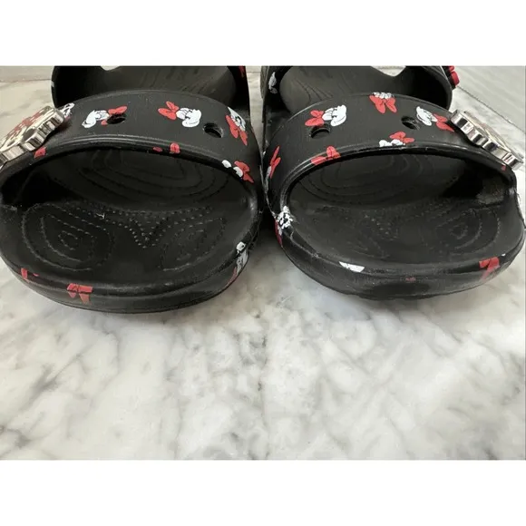 CROCS Disney Parks Exclusive 2021 MINNIE MOUSE BOWS SANDALS Women's 10, Men's 8