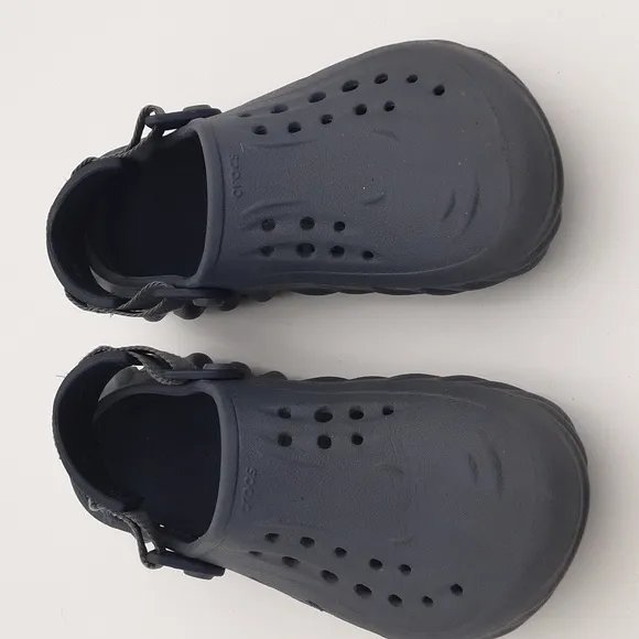 Crocs echo clog rubber sandals Bleu slingback vacation beach women 7