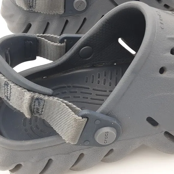 Crocs echo clog rubber sandals Bleu slingback vacation beach women 7