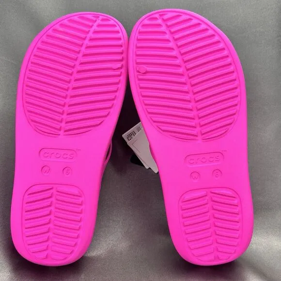 Crocs Getaway Strappy Sandals Women's 6 Pink Crush Flip Flop Beach Outdoor Slide