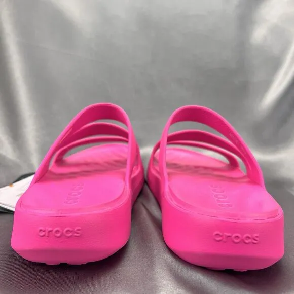 Crocs Getaway Strappy Sandals Women's 6 Pink Crush Flip Flop Beach Outdoor Slide