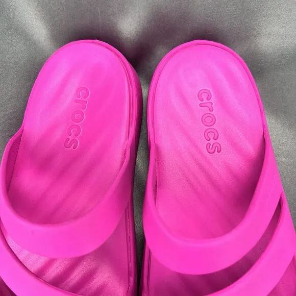Crocs Getaway Strappy Sandals Women's 6 Pink Crush Flip Flop Beach Outdoor Slide
