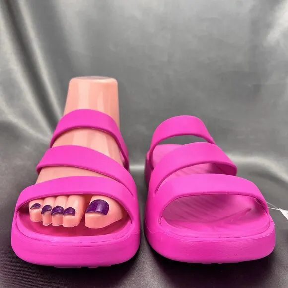 Crocs Getaway Strappy Sandals Women's 6 Pink Crush Flip Flop Beach Outdoor Slide