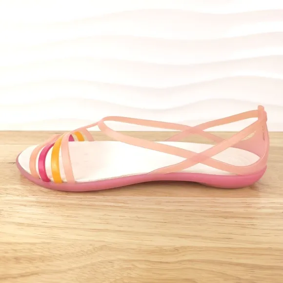 Crocs Isabella Jelly Sandals Womens Size 9 Strappy Slip On Open Toe Shoes 202465