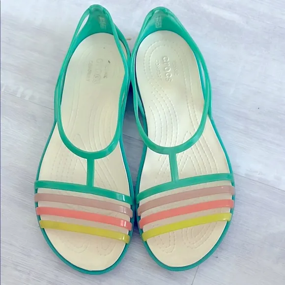 Crocs Isabella Women's Multicolor Iconic Sandals Rare so Pretty SZ 8W