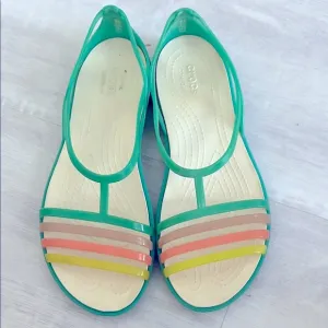 Crocs Isabella Women's Multicolor Iconic Sandals Rare so Pretty SZ 8W