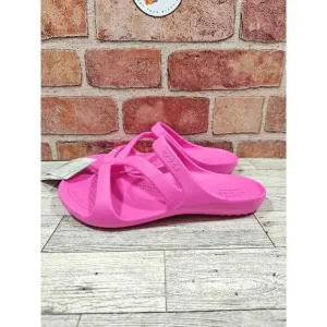 Crocs Kadee II Pink Sandal Girls Size 4 Strappy 206756-6QQ New With Tags