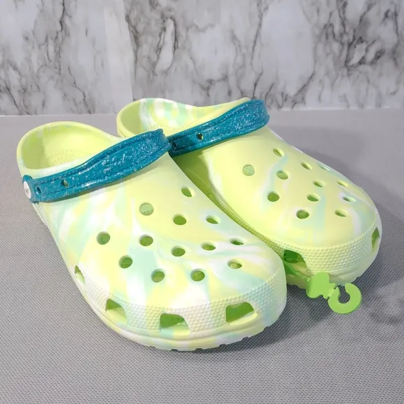 Crocs Margaritaville‎ Men's Sandals Neon Green &amp; Blue Size M13
