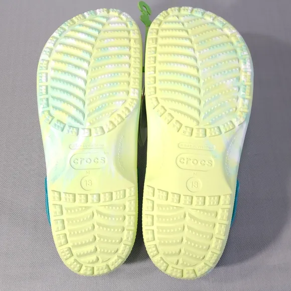 Crocs Margaritaville‎ Men's Sandals Neon Green &amp; Blue Size M13