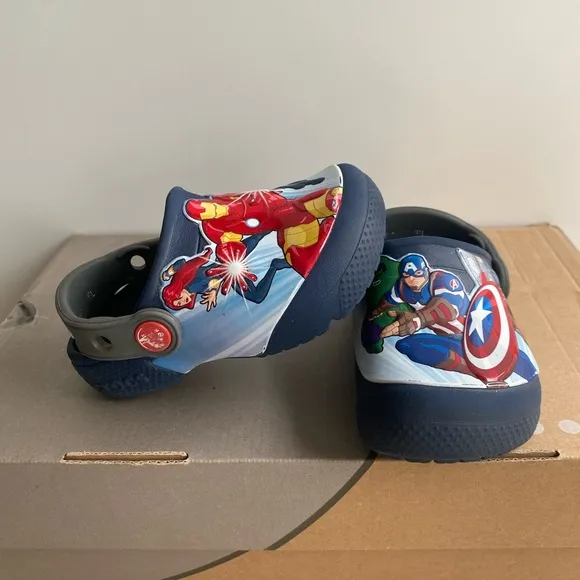 Crocs Marvel Avengers Toddler Slip On Sandals- SZ 7 C