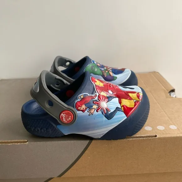 Crocs Marvel Avengers Toddler Slip On Sandals- SZ 7 C