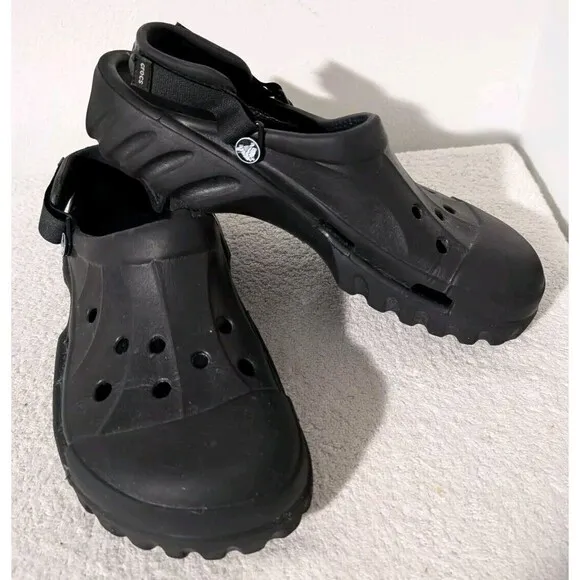 Crocs Men’s Offroad Sport Clogs Slip-on Casual Size 12 Sandals Black