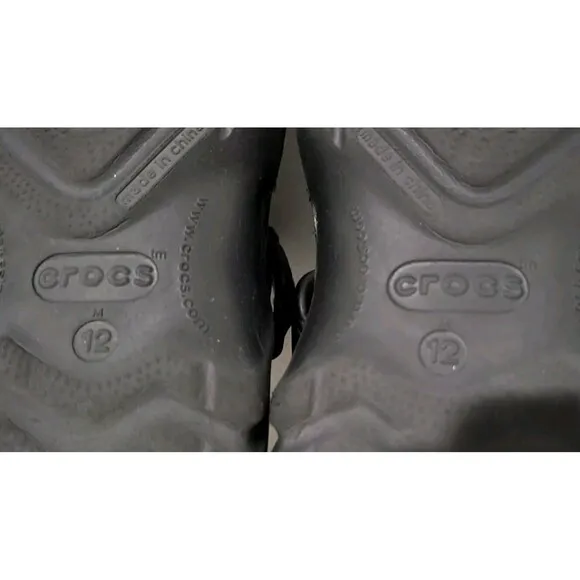 Crocs Men’s Offroad Sport Clogs Slip-on Casual Size 12 Sandals Black