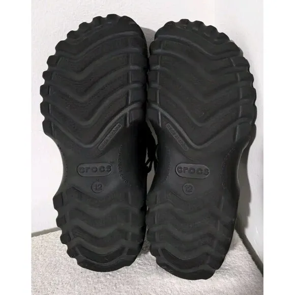 Crocs Men’s Offroad Sport Clogs Slip-on Casual Size 12 Sandals Black