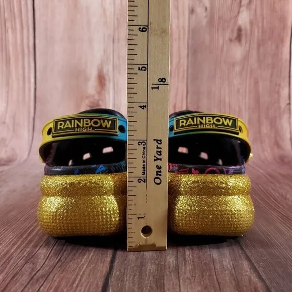 Crocs Rainbow High Cutie Crush Kids Size 12C Multicolor Walking Clogs Sandals