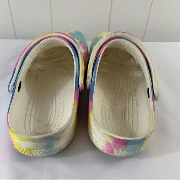CROCS Tie Dye Crocband Clogs Mule Sandals Slip On