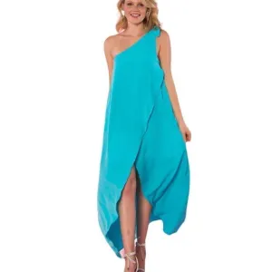 Crosby by Mollie Burch Sasha Maxi Dress in Turquoise NWT 4