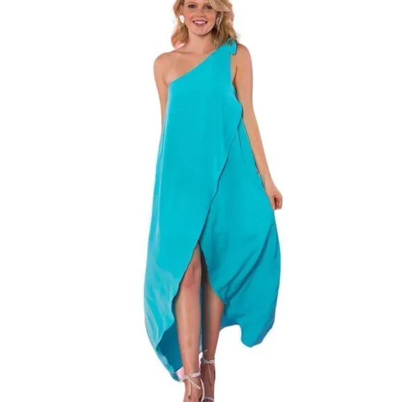 Crosby by Mollie Burch Sasha Maxi Dress in Turquoise NWT 4