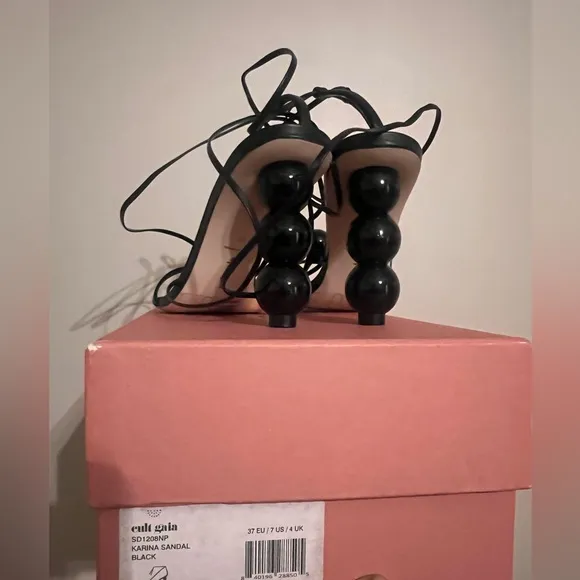 Cult Gaia Black Karina Heel Sandals