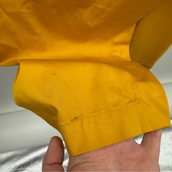 Cult Gaia Calista Short Sleeve Faux Wrap Midi Dress in‎ Tumeric Gold Yellow Sz 2