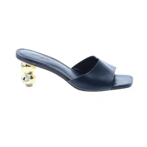 Cult Gaia Gigi Slide Navy Mule Sandal Ball Heel Size EU 37