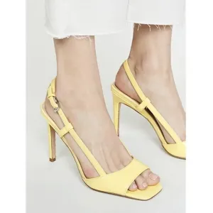 CUPCAKES &amp; CASHMERE Revolve Yeeva Open Toe Slingback Sandals Yellow Size 10