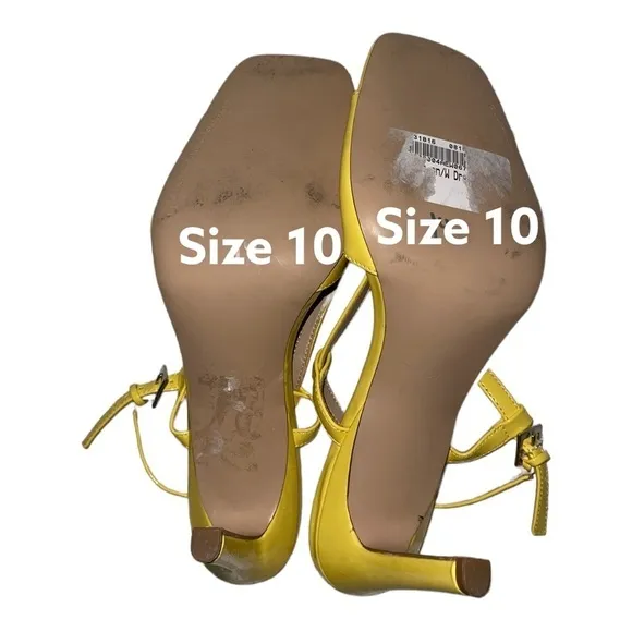 CUPCAKES &amp; CASHMERE Revolve Yeeva Open Toe Slingback Sandals Yellow Size 10