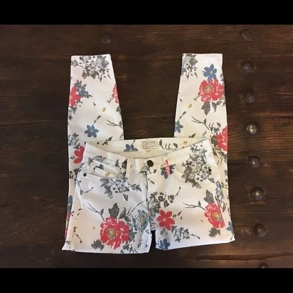 Current/Elliott Vintage Wildflower Skinny Jeans 27