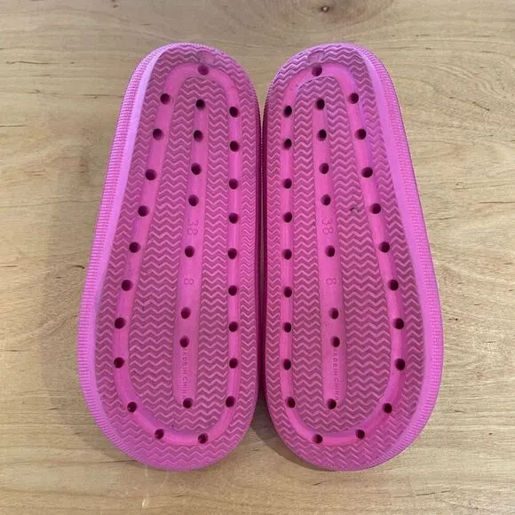 Cushionaire Womens Feather Cloud Recovery Comfort Slide Sandals Hot Pink Size 8